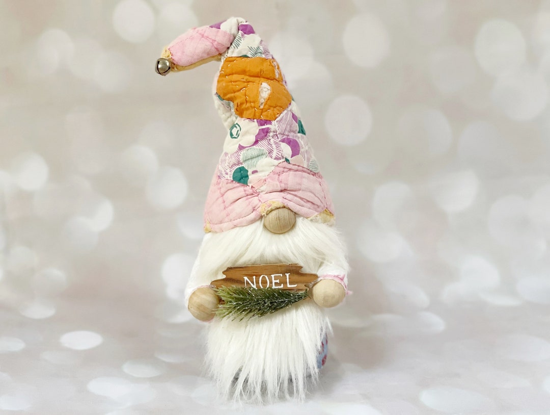 Quilted Gnome Repurposed Quilt Recycled Quilt Scrap Fabric Etsy