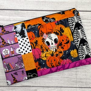 Spooky Halloween Flat Zippered Pouch