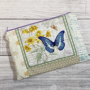 Butterfly Lover  Flat Zippered Pouch