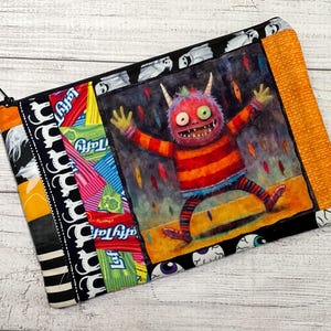 Spooky Halloween Flat Zippered Pouch