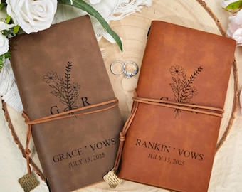 Custom His And Her Vow Books Wedding Vow Books Leather Vows Book Wedding Keepsake Vows Booklet Personalized Romantic Wedding Ceremony Gift