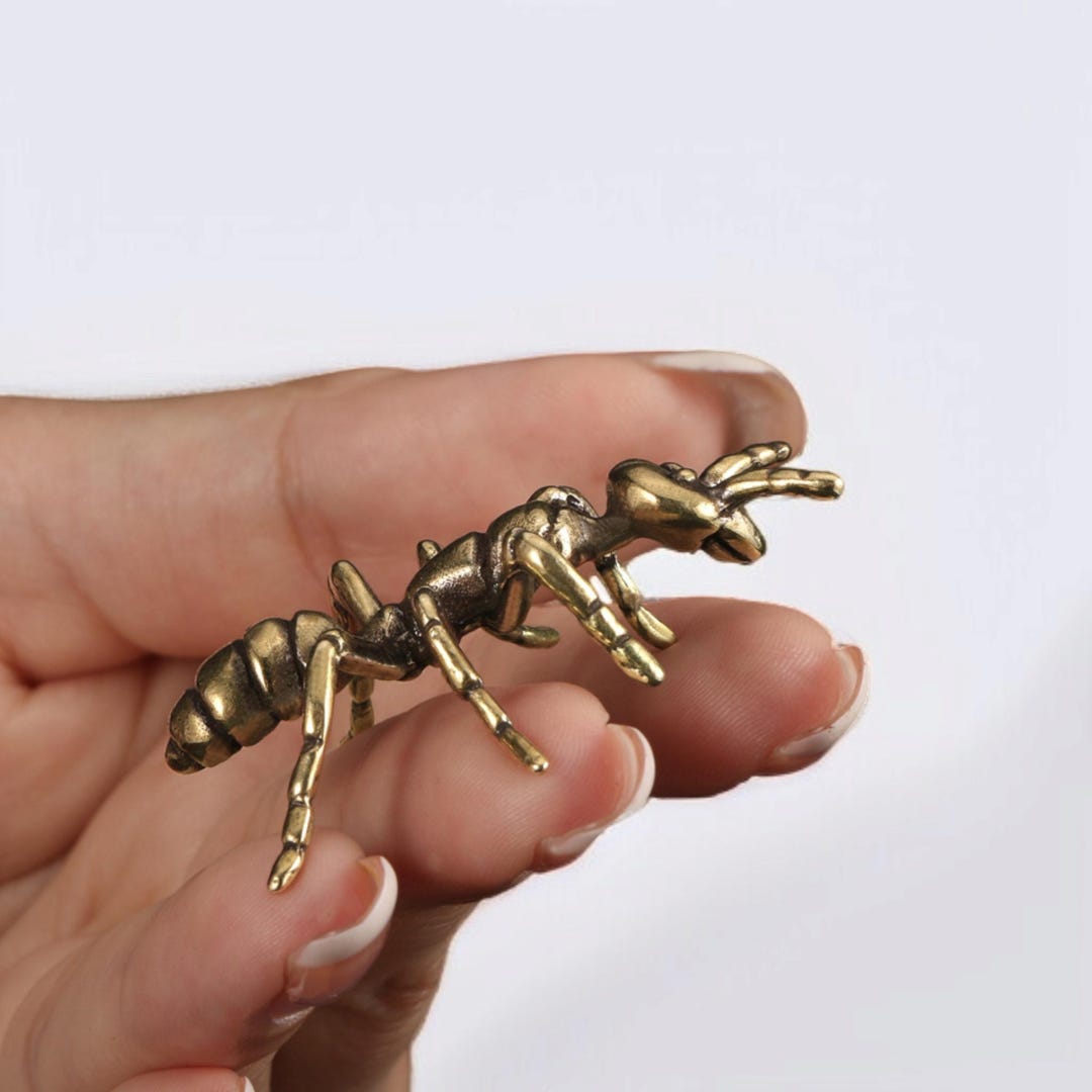 Animal Figurines Ant Statue Miniature Simulation Brass Antigue Ornament ...
