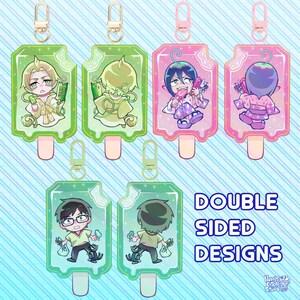 Blue Exorcist Popsicle Keychain Acrylic Charms: Yukio, Mephisto, Lucifer, Rin, Izumo bild 2