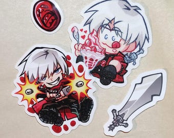DMC 3 Dante Vinyl Stickers 2.5": Devil May Cry Video Game Stickers
