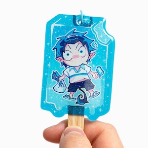 Blue Exorcist Popsicle Keychain Acrylic Charms: Yukio, Mephisto, Lucifer, Rin, Izumo Rin- Soda