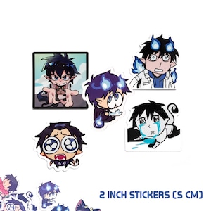 Rin Okumura 2 inch Blue Exorcist Meme Emote Stickers