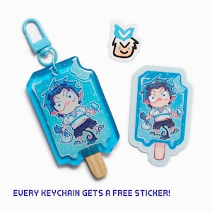 Blue Exorcist Popsicle Keychain Acrylic Charms: Yukio, Mephisto, Lucifer, Rin, Izumo bild 3