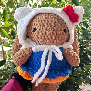 Crochet Jumbo Bunny Plushie: Handmade Kawaii Amigurumi