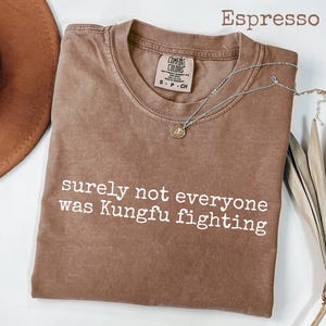 T-shirt Comfort Colors® sûrement pas tout le monde était un combattant de kung-fu, t-shirt rétro amusant pour femme ou homme, chemise à l'humour sarcastique, cadeau nostalgique
