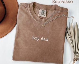 Comfort Colors® Boy Dad Graphic T-Shirt, Funny Proud Father Shirt, Gift for Him from Sons, Men's Tee, Father's Day Gift