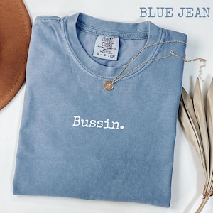 Comfort Colors® Bussin T-Shirt, Funny Viral Slang Graphic Tee for Women or Men, Trendy Quote Shirt, Cool Aesthetic Tee, Gift for Foodie