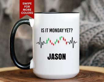 Day Trader Mug Personalized Stock Market Trader Gift Financial Advisor Mug Funny Investor Gift For Stock Broker Options Trader Forex Crypto