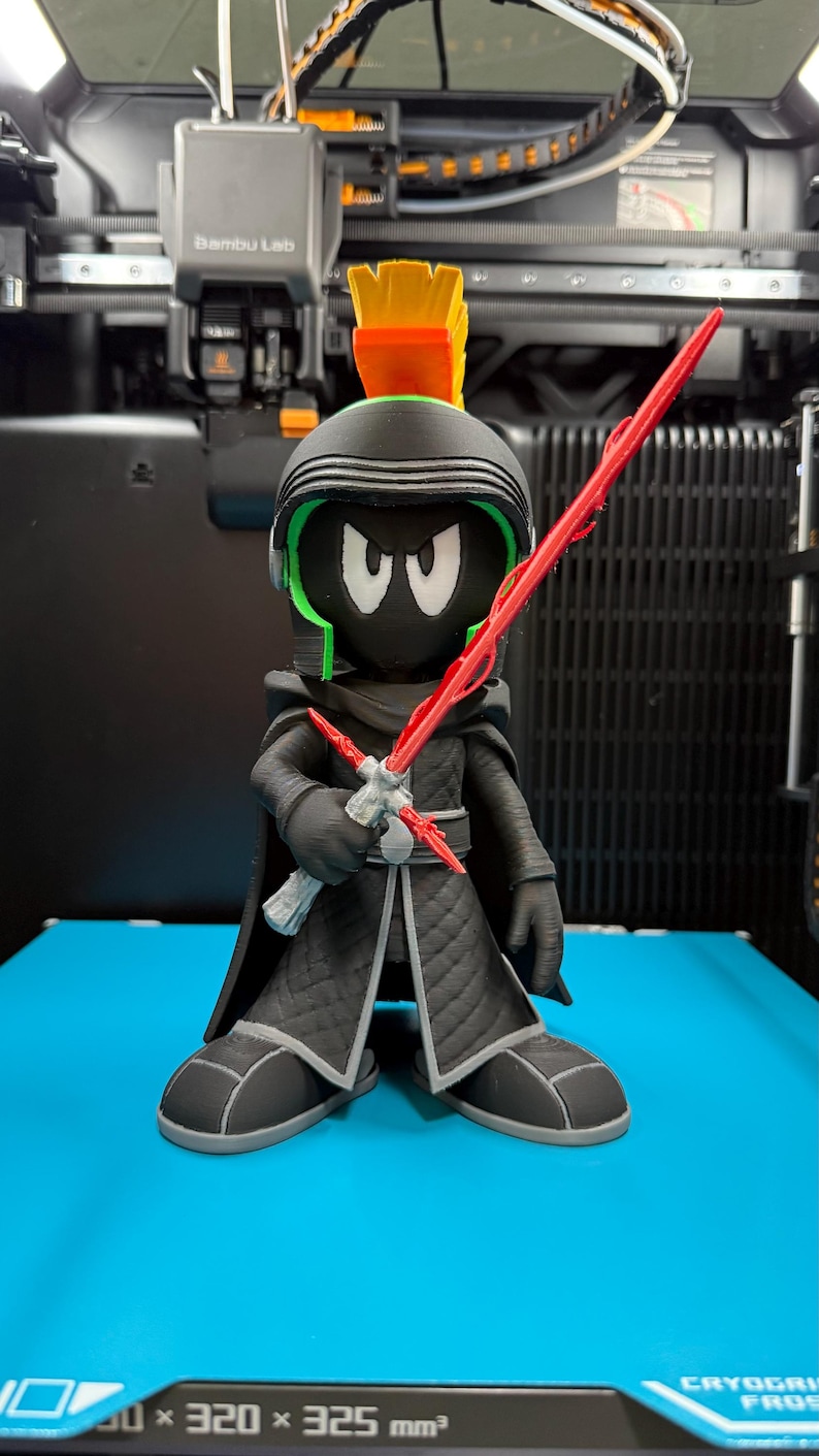 Marvin Ren 3D Printed Figure | Jedi Martian Mashup Fan Art