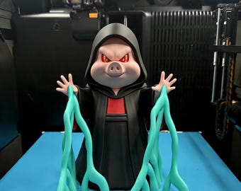 Emperor Porky 3D Printed Figure | Imperial Pig Mashup Fan Art