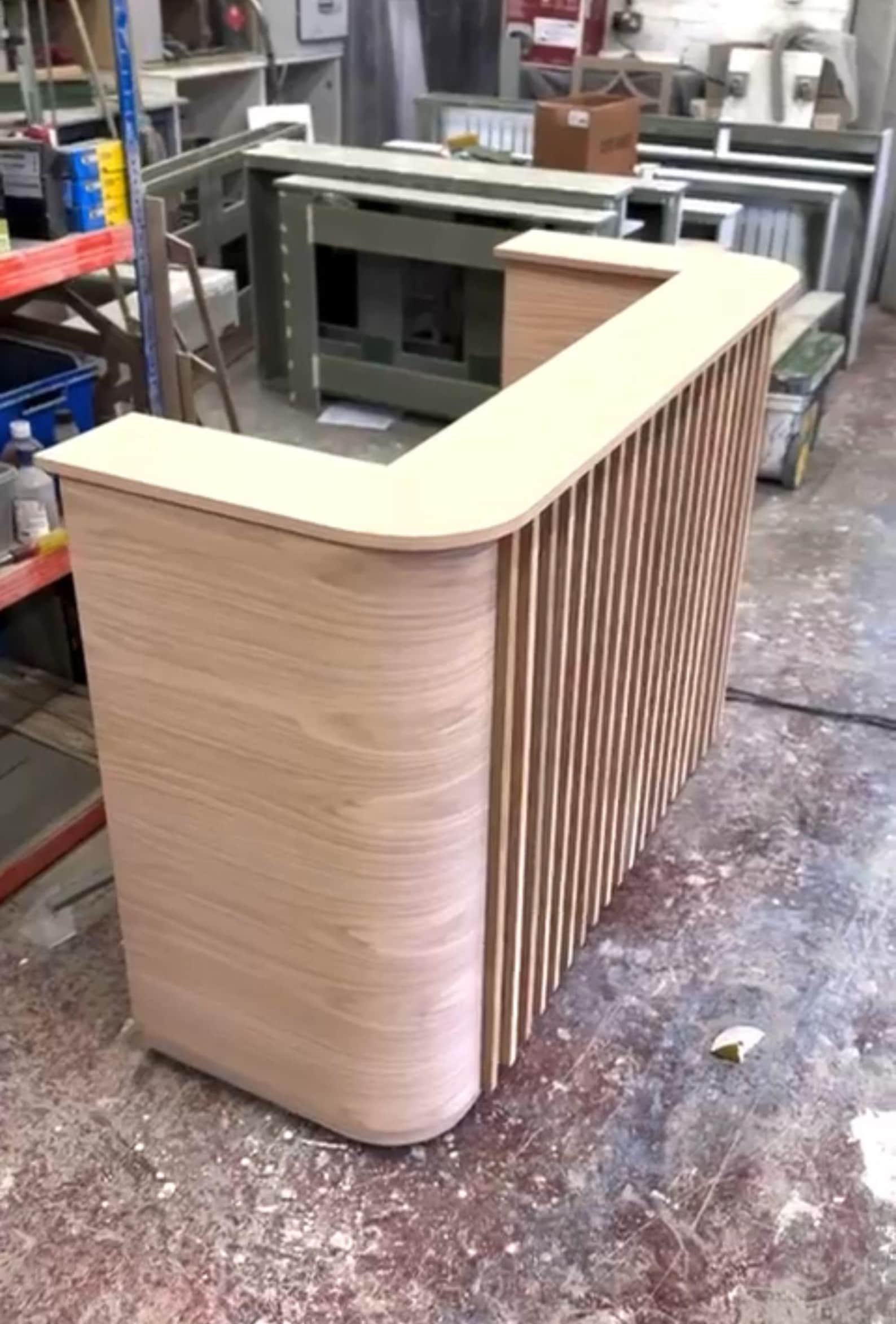 Modern Fluted Front Counter - Etsy
