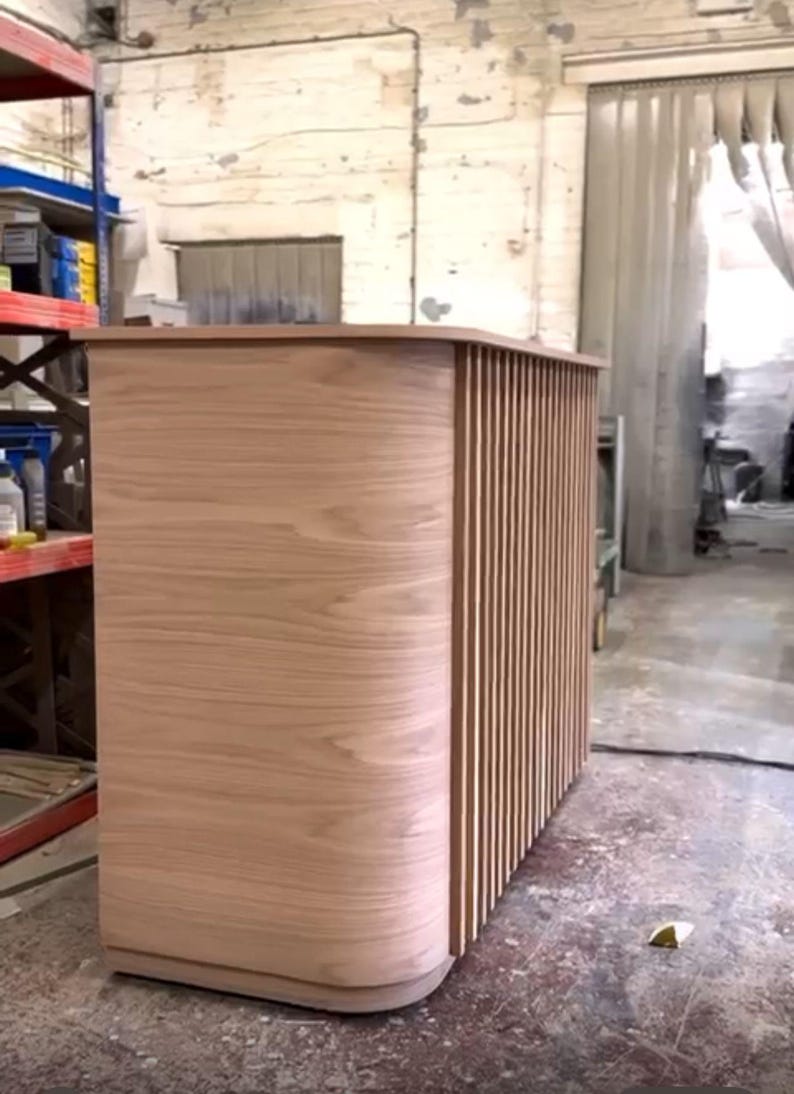 Modern Fluted Front Counter - Etsy