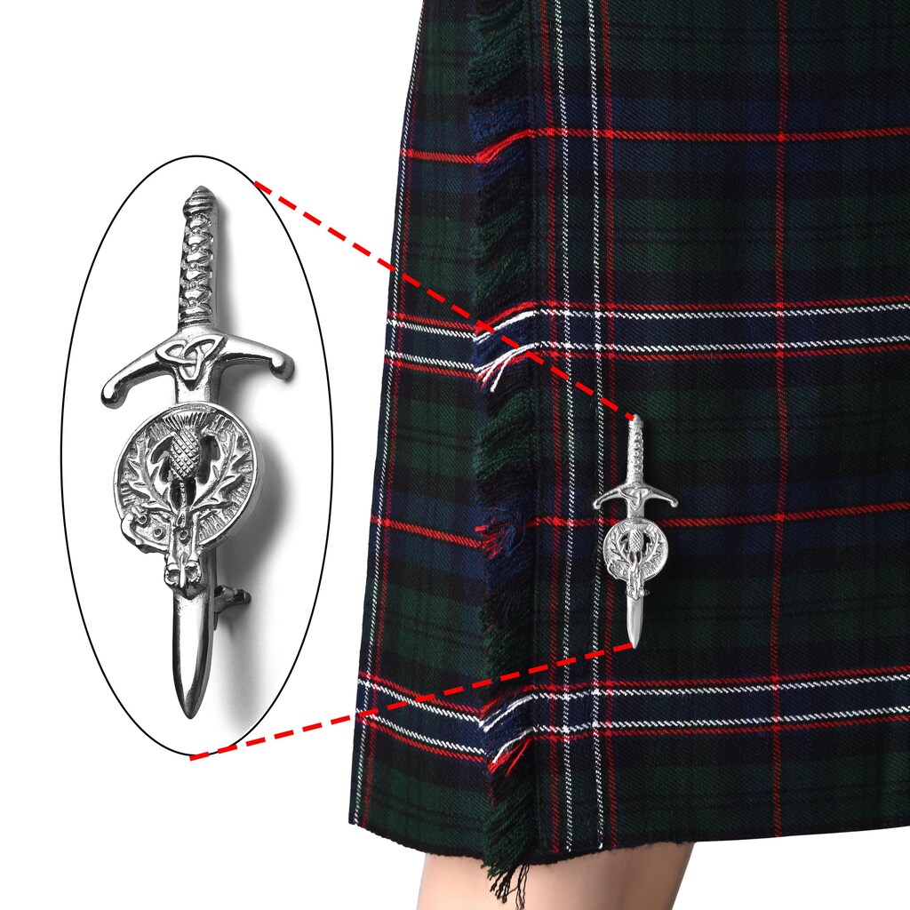 Spilla Da Kilt Grande Cardo Scozzese - Kilt Emporium Trinity Thistle, Ottone Antiruggine 4 Pollici (10,2 Cm)