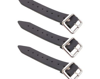 Leather Kilt Extender Straps: Adjustable Buckle Set of 3