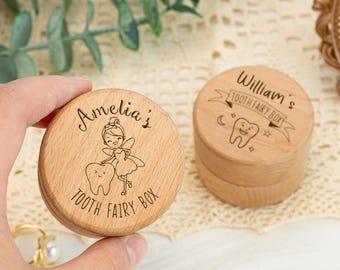 Tooth Fairy Box, Personalized Baby Gifts, Wooden Tooth Fairy Coin Box, Baby Tooth Keepsake Box, New Baby Shower Gift, Easter Gifts for Kids