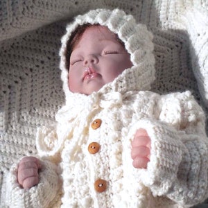 Crocheted Baby Irish Knit Sweater Hat Newborns Infants Custom Order Only image 2