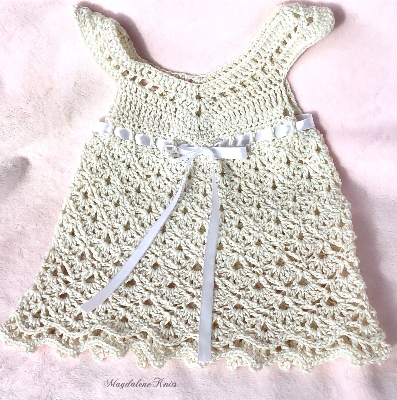 Crocheted Newborn Lace Sundress Sandals Ecru Cotton Yarn - Etsy