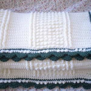 Crocheted Baby Afghan Irish Knit Design Custom Order Only image 1