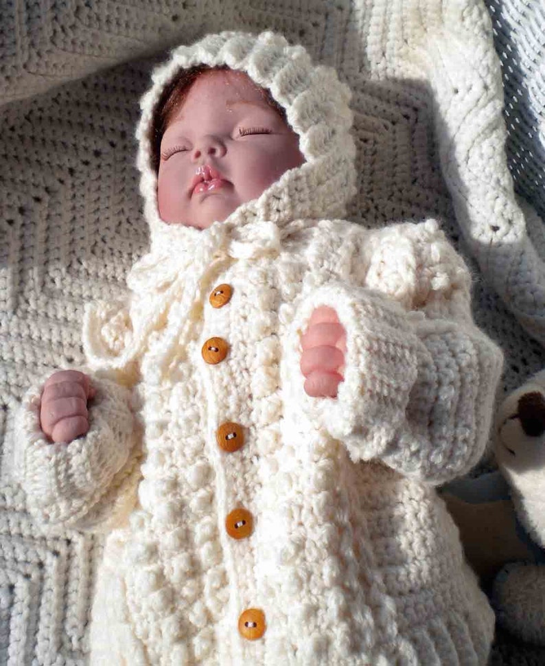 Crocheted Baby Irish Knit Sweater Hat Newborns Infants Custom Order Only image 3
