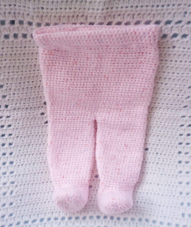 Crocheted Newborn Top Pant Set Baby Girl Pink Etsy