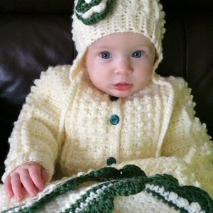 Crocheted Baby Afghan Irish Knit Design Custom Order Only image 2