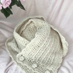 Crocheted Cowl & Slouchy Tam Winter White Bulky Yarn image 3