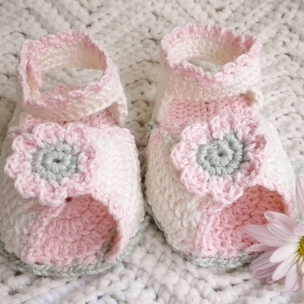 Crocheted Summer Sandals Cotton Infant Girl 12 18 mo