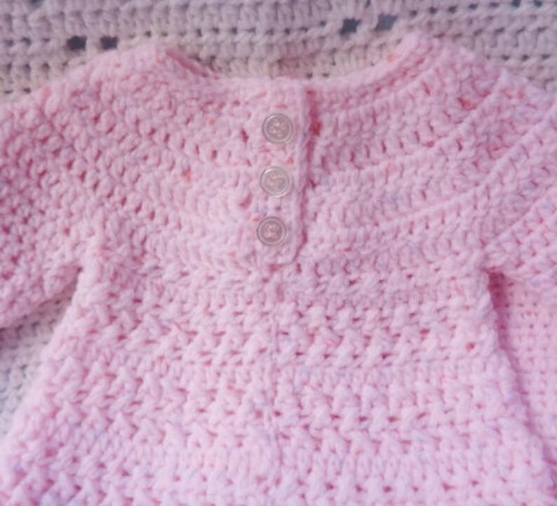 Crocheted Newborn Top Pant Set Baby Girl Pink Etsy