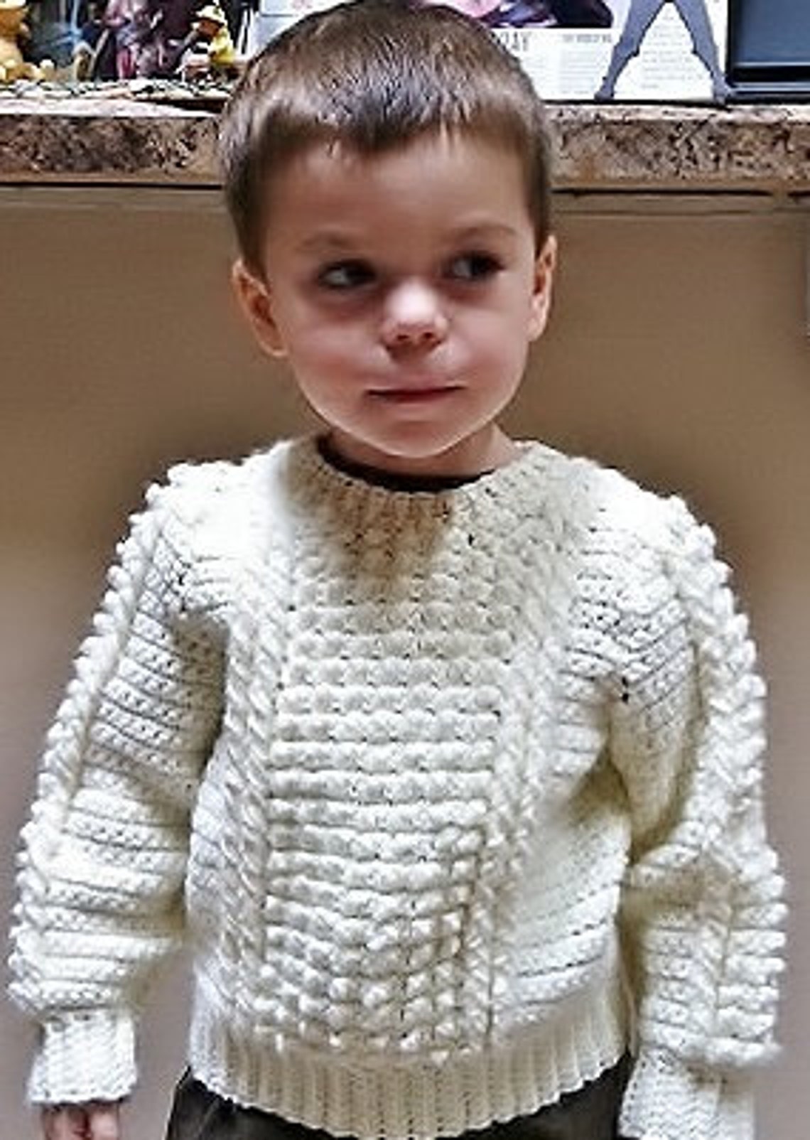 Crocheted Irish Knit Sweater & Hat for Toddlers 2T 3T 4T Etsy