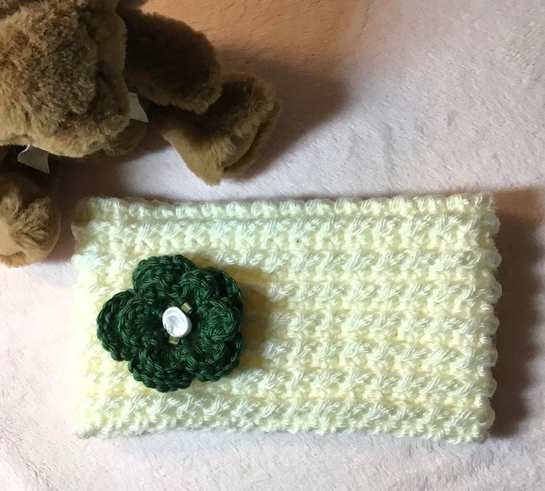 Crocheted Baby Irish Knit Sweater w Matching Hat w Sage Green Flower Girls Newborn & Infant Sizes Custom Order image 2