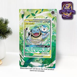 Blastoise und Piplup ginx Alt Art benutzerdefinierte Pokemon Raw Vitrine
