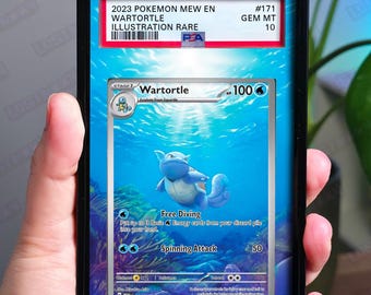 Wartortle Extended Art Insert | Graded Card Display Case