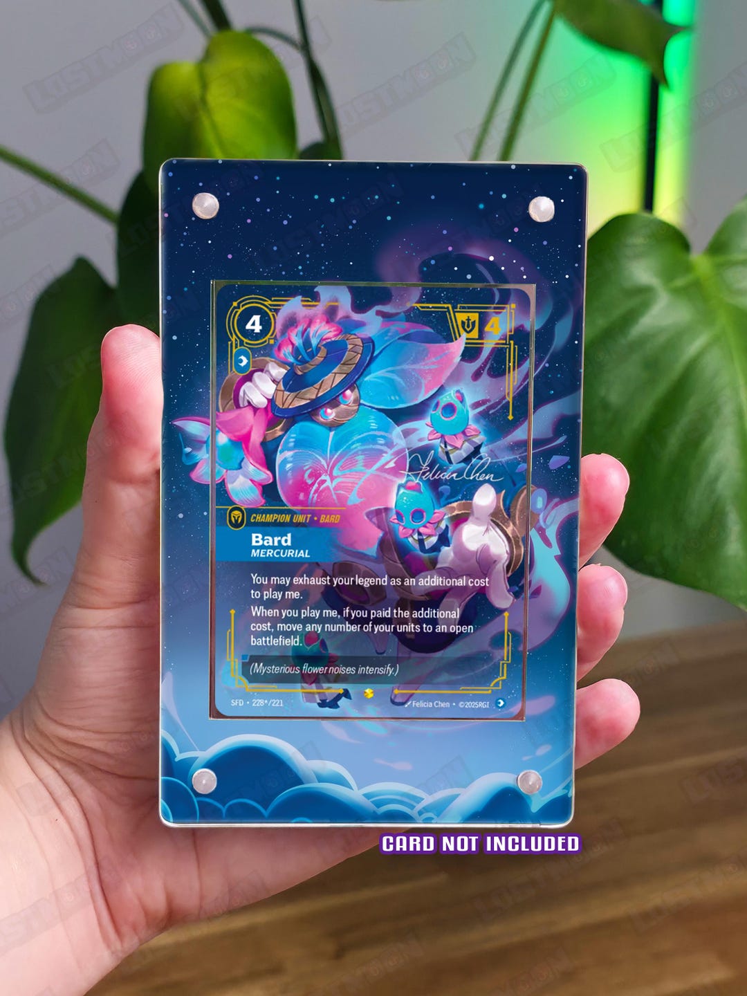 Showcase Bard Mercurial Custom Riftbound Art Insert With Acrylic ...