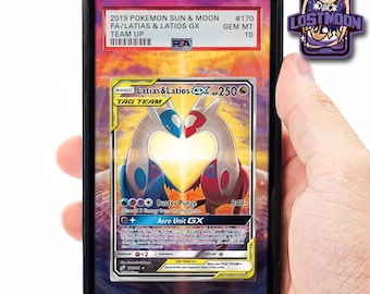 Latios & Latias SAR Extended Art Insert | Graded Card Display Case
