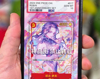 Nico Robin Chinese Anniversary Extended Art Insert | Graded Card Display Case