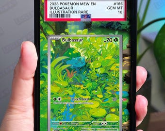 Bulbasaur Extended Art Insert | Graded Card Display Case