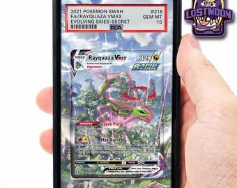 Rayquaza VMAX Extended Art Insert | Graded Card Display Case