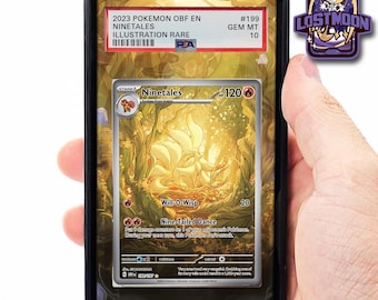 Ninetales Extended Art Insert | Graded Card Display Case