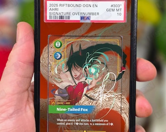 Showcase Ahri Custom Riftbound Slab Display Art Insert