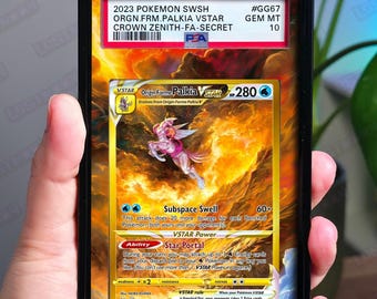 Origin Forme Palkia VSTAR Extended Art Insert | Graded Card Display Case