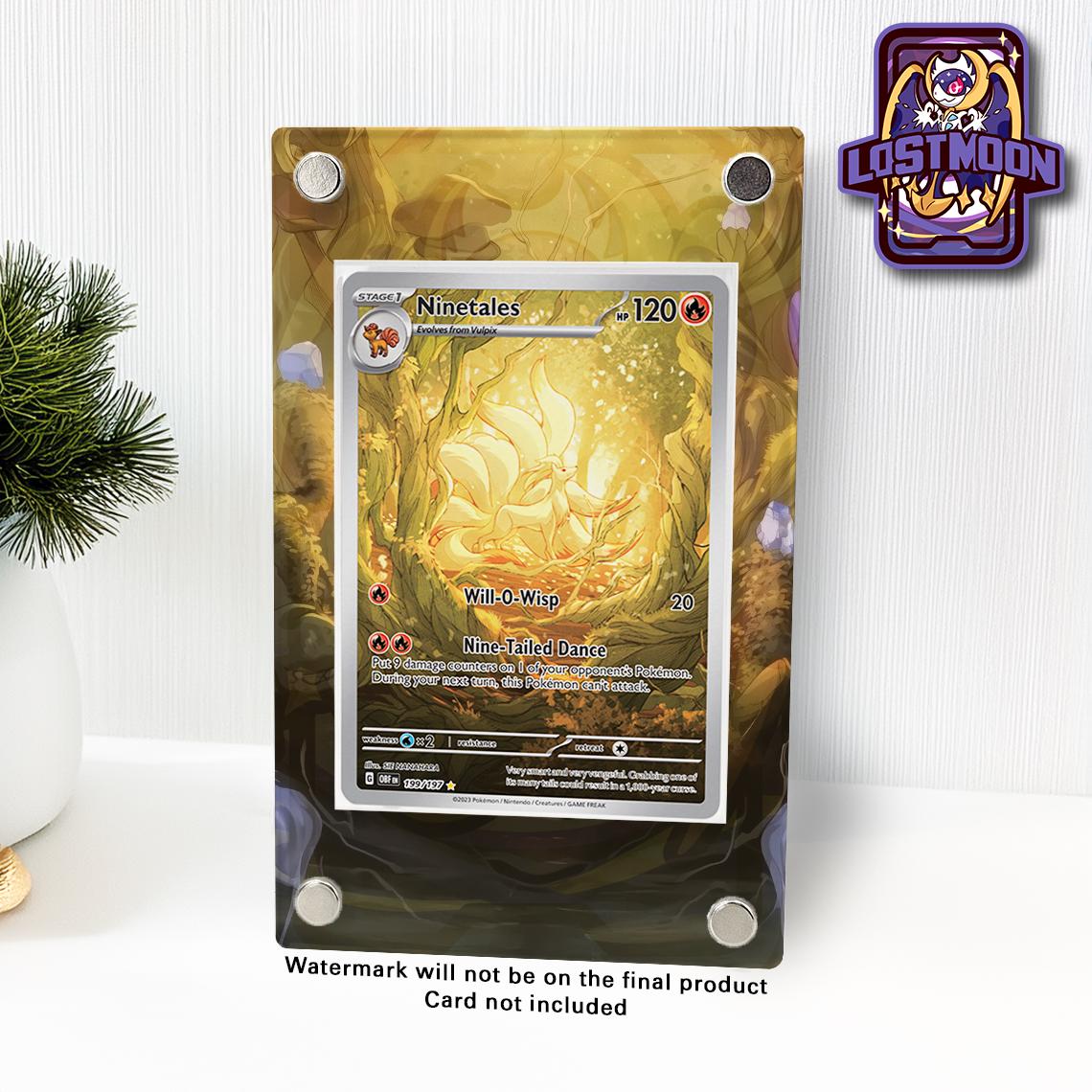 Ninetales Custom Pokmon Art Insert with Acrylic Display Frame Ninetales Custom Pokmon Art Insert with Acrylic Display Frame