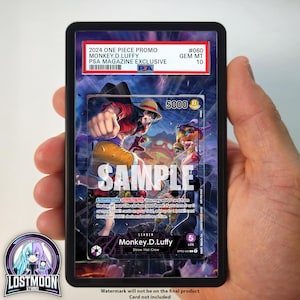 OP05-060 Monkey D. Luffy PSA Exclusive Custom One Piece Graded Display Case