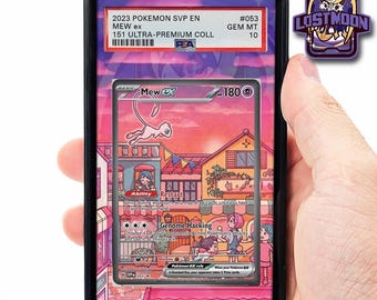 Mew ex Extended Art Insert | Graded Card Display Case