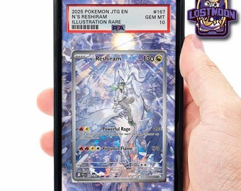 N's Reshiram Extended Art Insert | Graded Card Display Case