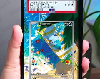 Oshawott Extended Art Insert | Graded Card Display Case