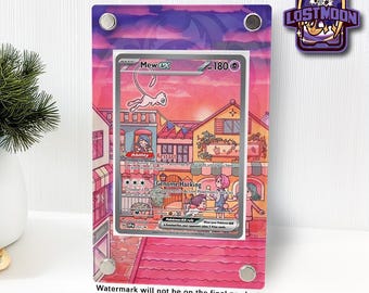 Mew ex SAR Promo erweiterter Kunstdruck | Rohe Karte Rahmen